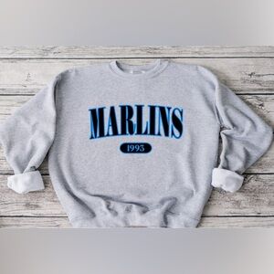 Marlins Offset Crewneck